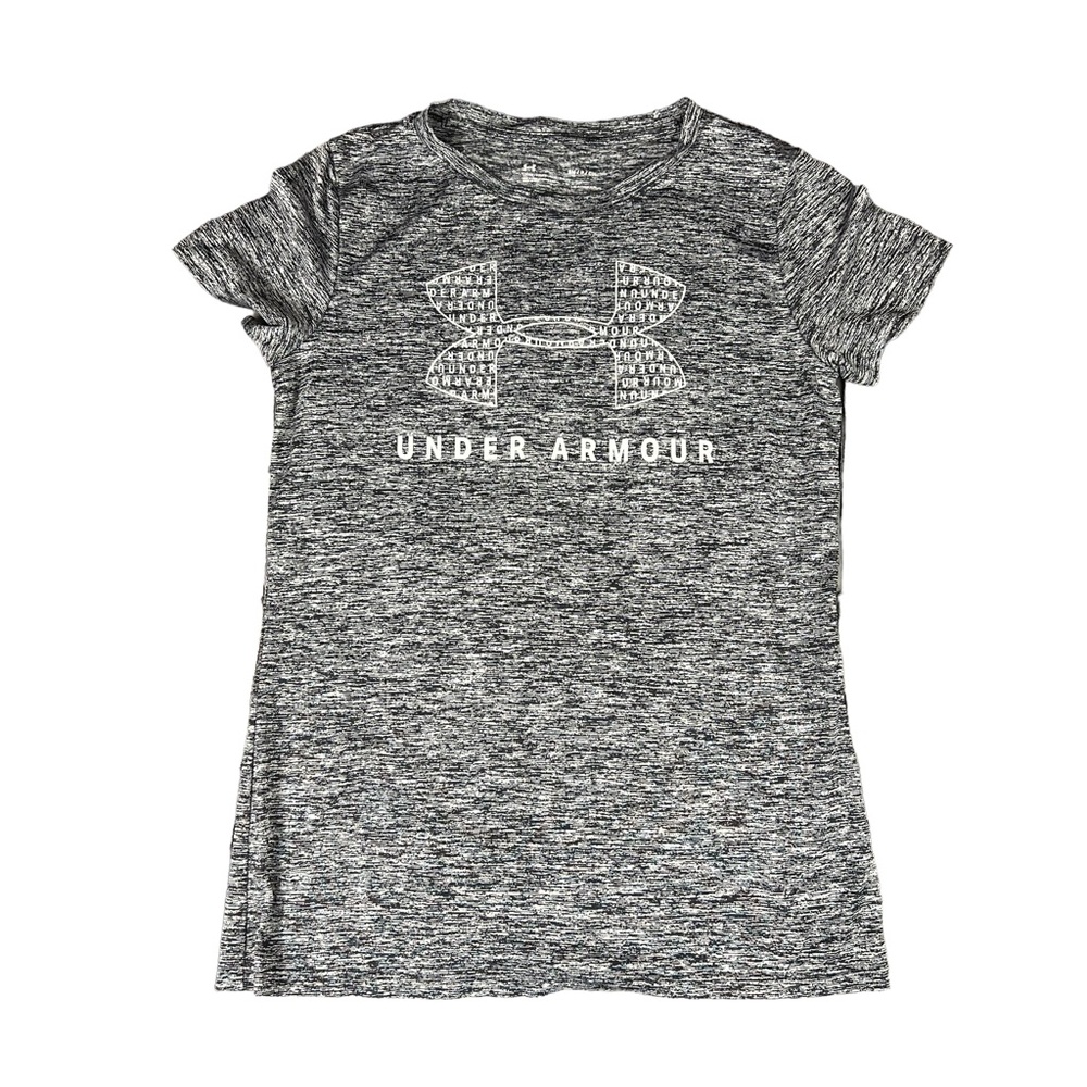 Womens size small gray under armour shirt loose fit heat gear material